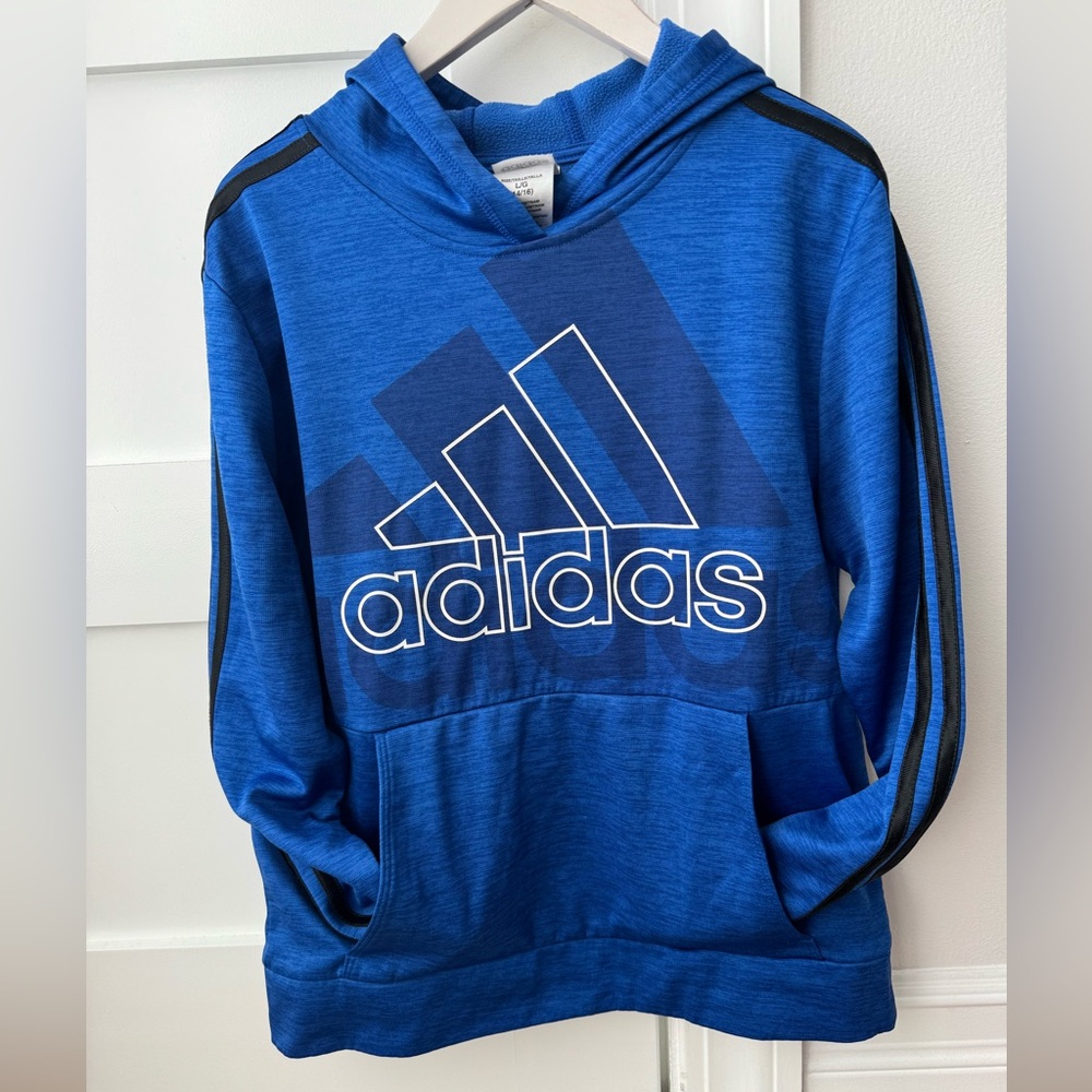 Adidas Blue Hoodie. Large Youth